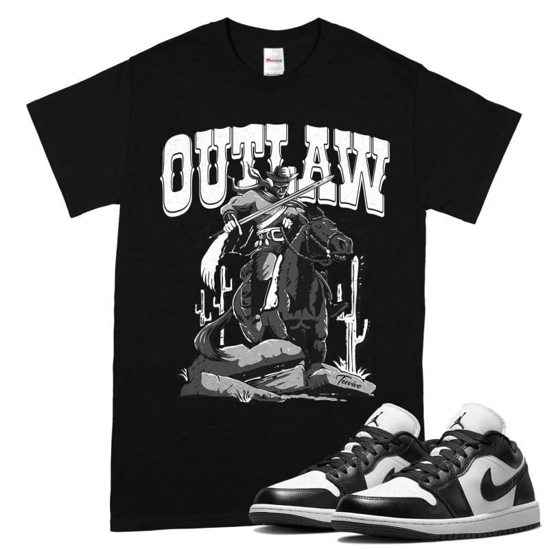 TeeVivo T-Shirt Match Air Jordan 1 Low Panda Outlaw – Air Jordan 1 Shirt, AJ1 Shirt