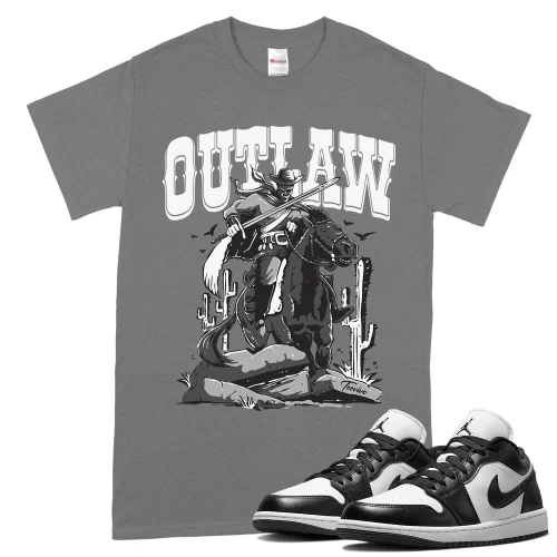 TeeVivo T-Shirt Match Air Jordan 1 Low Panda Outlaw – Air Jordan 1 Shirt, AJ1 Shirt
