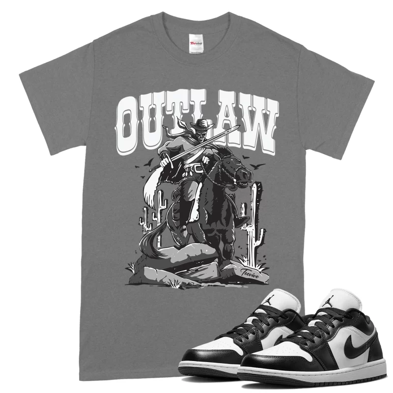 TeeVivo T-Shirt Match Air Jordan 1 Low Panda Outlaw – Air Jordan 1 Shirt, AJ1 Shirt
