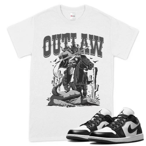 TeeVivo T-Shirt Match Air Jordan 1 Low Panda Outlaw – Air Jordan 1 Shirt, AJ1 Shirt