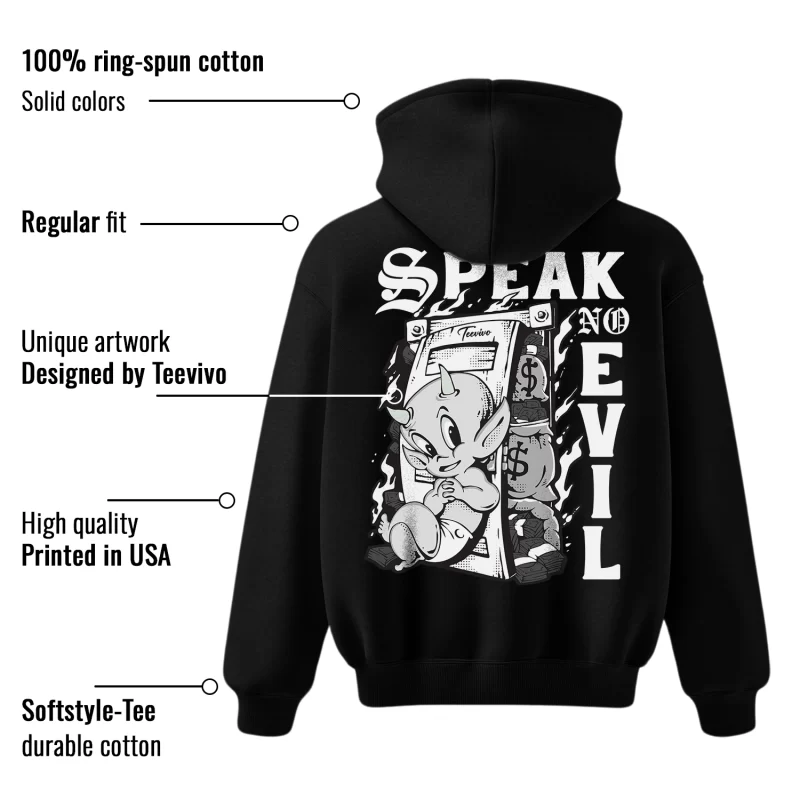 TeeVivo Hoodie Match Air Jordan 1 Low Panda Speak no evil – Air Jordan 1 Hoodie, AJ1 Hoodie
