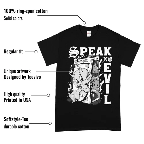 TeeVivo T-Shirt Match Air Jordan 1 Low Panda Speak no evil – Air Jordan 1 Shirt, AJ1 Shirt