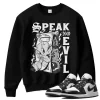 TeeVivo Sweatshirt Match Air Jordan 1 Low Panda Speak no evil – Air Jordan 1 Sweatshirt, AJ1 Sweatshirt