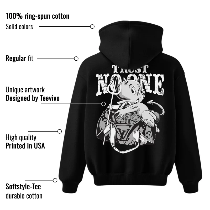 TeeVivo Hoodie Match Air Jordan 1 Low Panda Trust no one – Air Jordan 1 Hoodie, AJ1 Hoodie