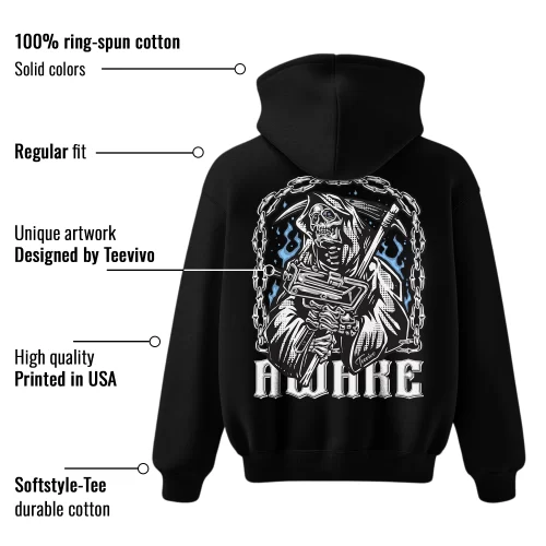 TeeVivo Hoodie Match Air Jordan 1 Low SE Concord Awake – Air Jordan 1 Hoodie, AJ1 Hoodie