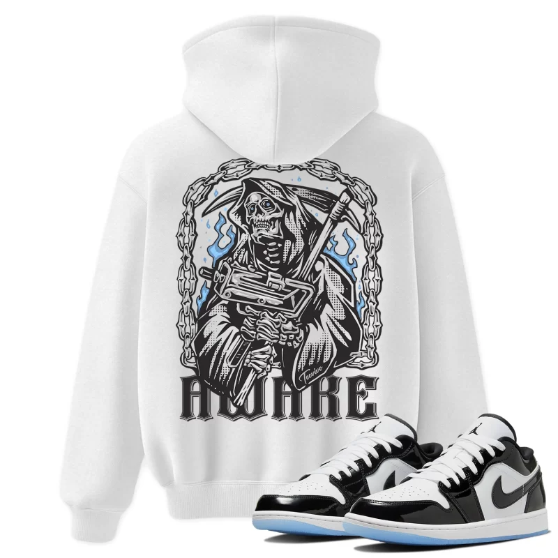TeeVivo Hoodie Match Air Jordan 1 Low SE Concord Awake – Air Jordan 1 Hoodie, AJ1 Hoodie