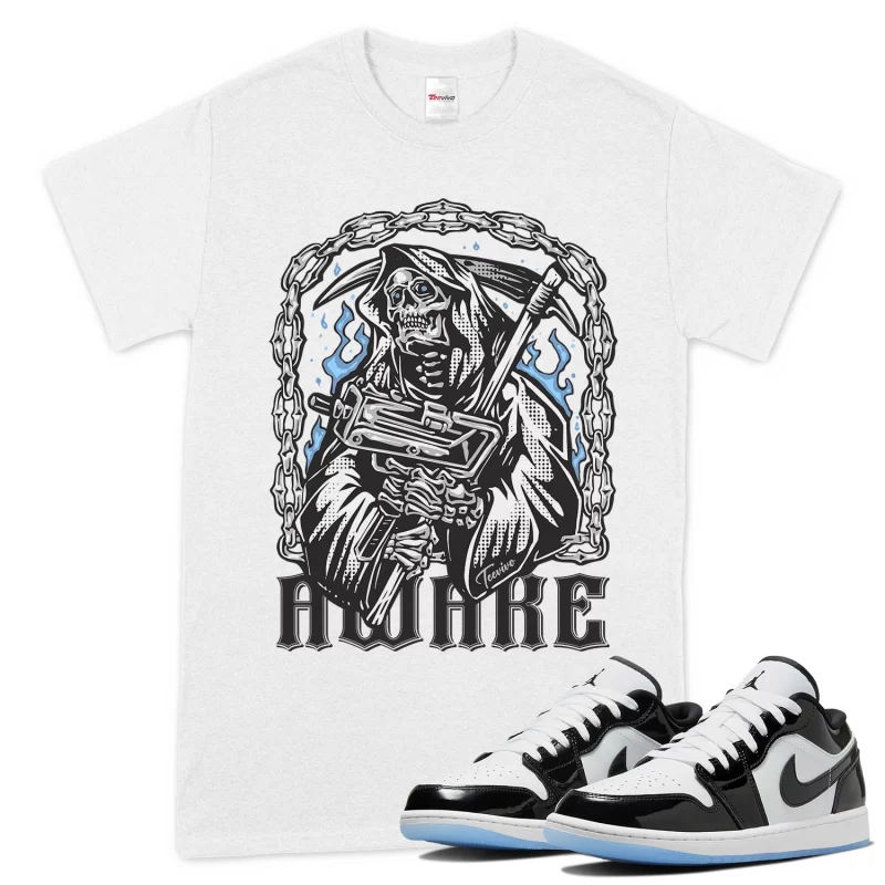 TeeVivo T-Shirt Match Air Jordan 1 Low SE Concord Awake – Air Jordan 1 Shirt, AJ1 Shirt