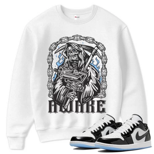 TeeVivo Sweatshirt Match Air Jordan 1 Low SE Concord Awake – Air Jordan 1 Sweatshirt, AJ1 Sweatshirt