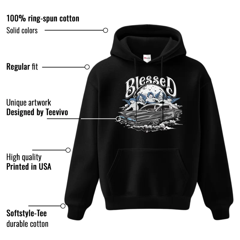 TeeVivo Hoodie Match Air Jordan 1 Low SE Concord Blessed – Air Jordan 1 Hoodie, AJ1 Hoodie