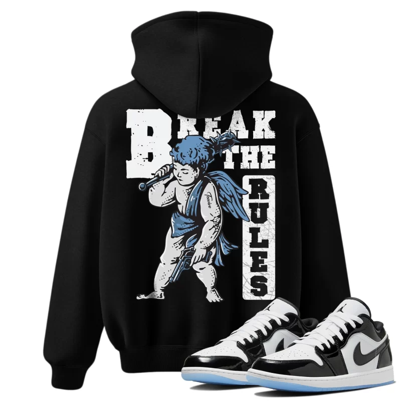 TeeVivo Hoodie Match Air Jordan 1 Low SE Concord Break the rules – Air Jordan 1 Hoodie, AJ1 Hoodie