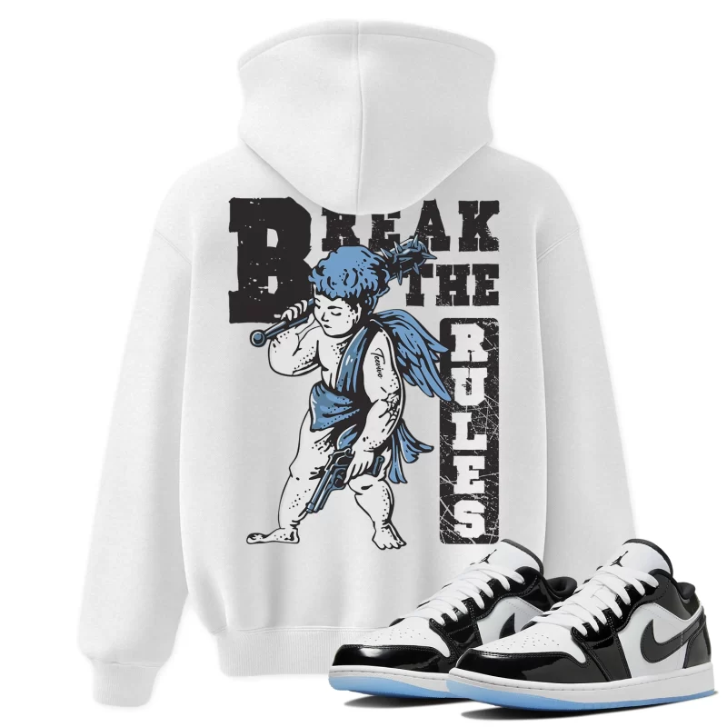 TeeVivo Hoodie Match Air Jordan 1 Low SE Concord Break the rules – Air Jordan 1 Hoodie, AJ1 Hoodie