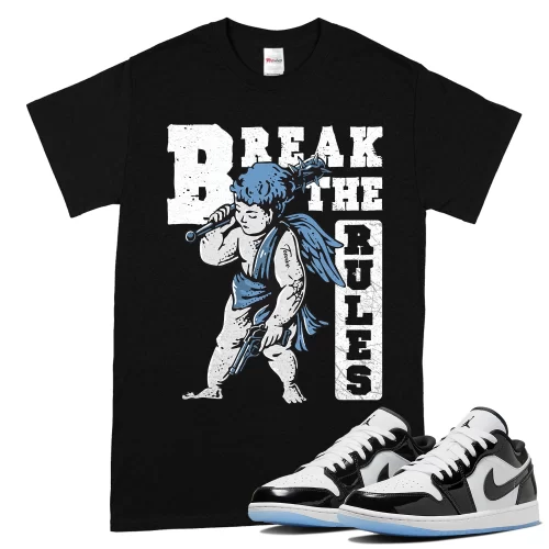 TeeVivo T-Shirt Match Air Jordan 1 Low SE Concord Break the rules – Air Jordan 1 Shirt, AJ1 Shirt