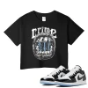 TeeVivo Crop Top Match Air Jordan 1 Low SE Concord Crime – Air Jordan 1 Crop Top, AJ1 Crop Top