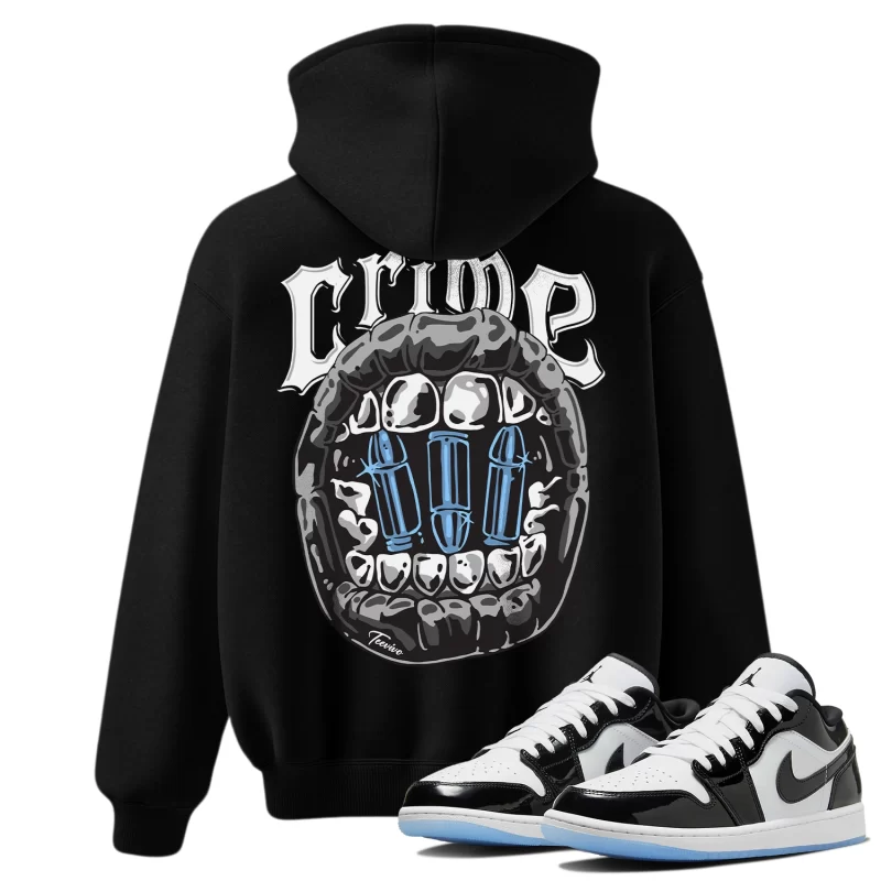 TeeVivo Hoodie Match Air Jordan 1 Low SE Concord Crime – Air Jordan 1 Hoodie, AJ1 Hoodie