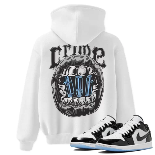 TeeVivo Hoodie Match Air Jordan 1 Low SE Concord Crime – Air Jordan 1 Hoodie, AJ1 Hoodie