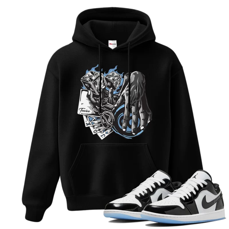 TeeVivo Hoodie Match Air Jordan 1 Low SE Concord Gambling – Air Jordan 1 Hoodie, AJ1 Hoodie