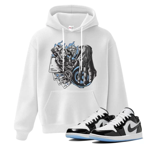 TeeVivo Hoodie Match Air Jordan 1 Low SE Concord Gambling – Air Jordan 1 Hoodie, AJ1 Hoodie