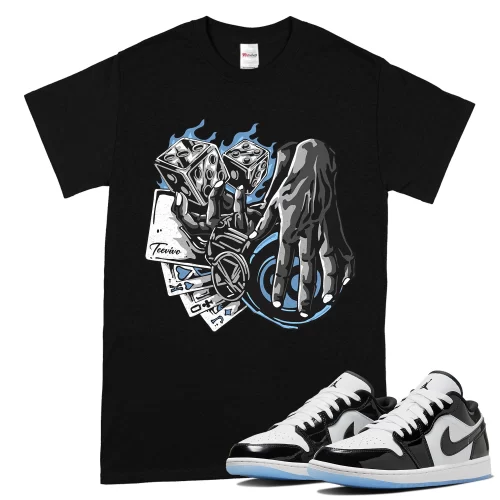 TeeVivo T-Shirt Match Air Jordan 1 Low SE Concord Gambling – Air Jordan 1 Shirt, AJ1 Shirt