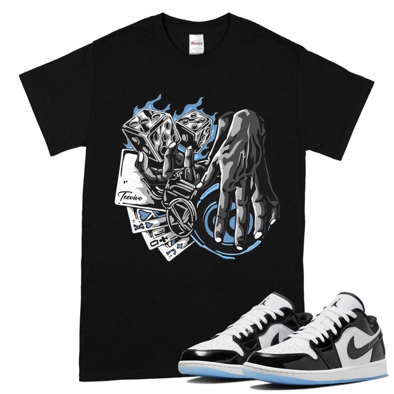 TeeVivo T-Shirt Match Air Jordan 1 Low SE Concord Gambling – Air Jordan 1 Shirt, AJ1 Shirt