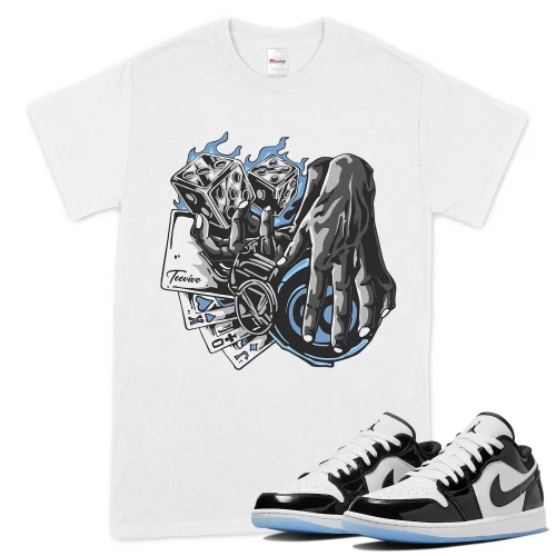 TeeVivo T-Shirt Match Air Jordan 1 Low SE Concord Gambling – Air Jordan 1 Shirt, AJ1 Shirt