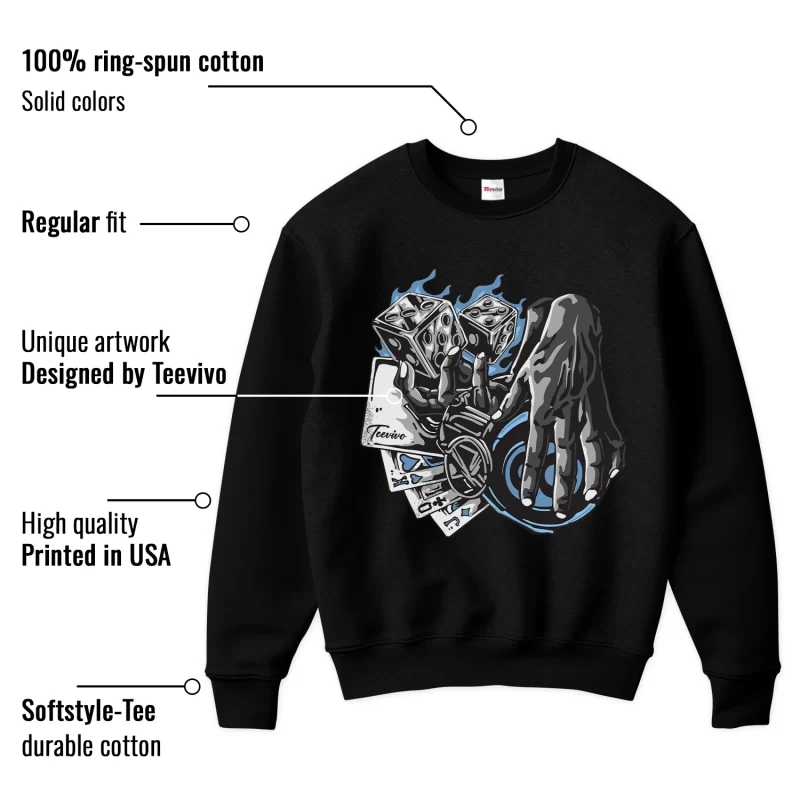 TeeVivo Sweatshirt Match Air Jordan 1 Low SE Concord Gambling – Air Jordan 1 Sweatshirt, AJ1 Sweatshirt