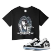 TeeVivo Crop Top Match Air Jordan 1 Low SE Concord God Daaamn – Air Jordan 1 Crop Top, AJ1 Crop Top