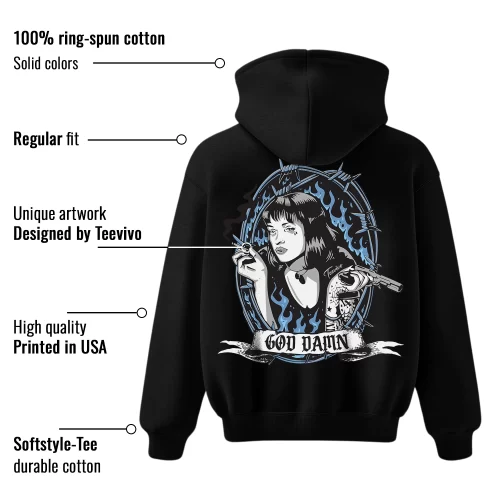 TeeVivo Hoodie Match Air Jordan 1 Low SE Concord God Daaamn – Air Jordan 1 Hoodie, AJ1 Hoodie