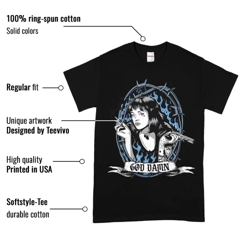 TeeVivo T-Shirt Match Air Jordan 1 Low SE Concord God Daaamn – Air Jordan 1 Shirt, AJ1 Shirt