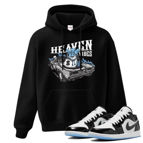 TeeVivo Hoodie Match Air Jordan 1 Low SE Concord Heaven vibes – Air Jordan 1 Hoodie, AJ1 Hoodie