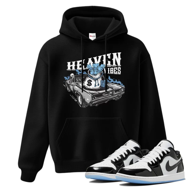 TeeVivo Hoodie Match Air Jordan 1 Low SE Concord Heaven vibes – Air Jordan 1 Hoodie, AJ1 Hoodie