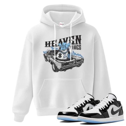 TeeVivo Hoodie Match Air Jordan 1 Low SE Concord Heaven vibes – Air Jordan 1 Hoodie, AJ1 Hoodie