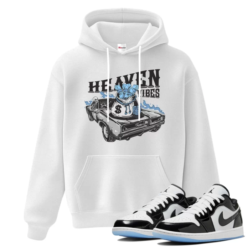TeeVivo Hoodie Match Air Jordan 1 Low SE Concord Heaven vibes – Air Jordan 1 Hoodie, AJ1 Hoodie