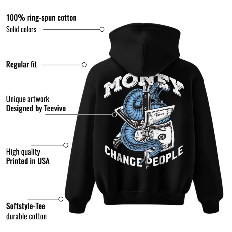 TeeVivo Hoodie Match Air Jordan 1 Low SE Concord Money change people – Air Jordan 1 Hoodie, AJ1 Hoodie