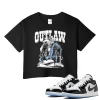TeeVivo Crop Top Match Air Jordan 1 Low SE Concord Outlaw – Air Jordan 1 Crop Top, AJ1 Crop Top