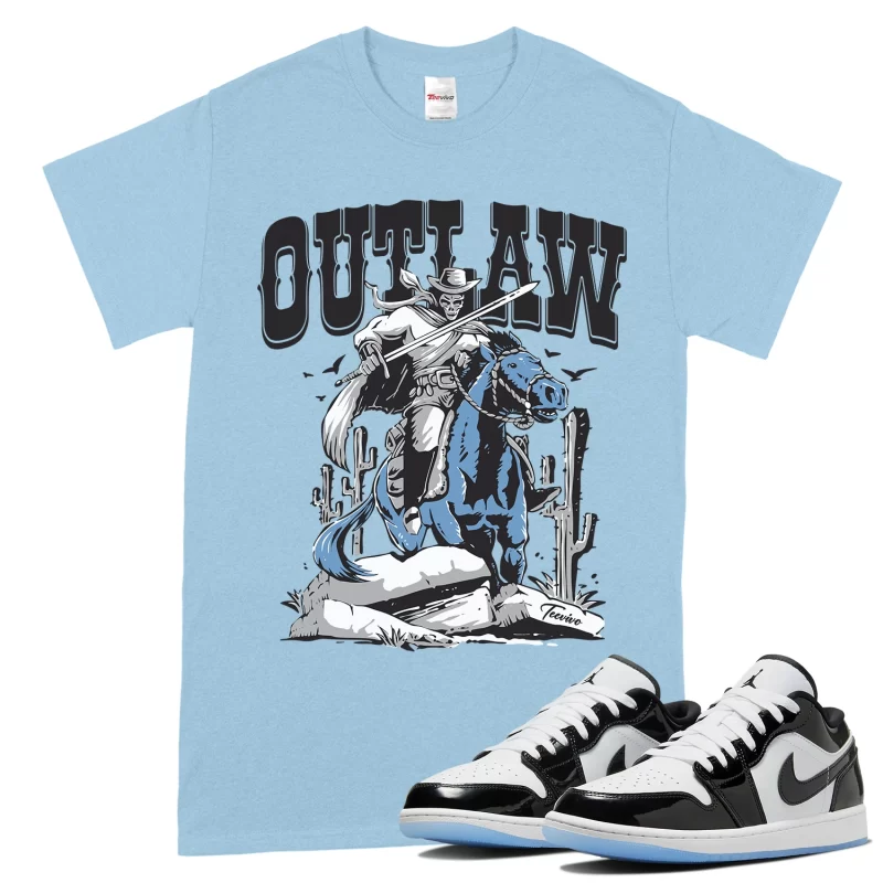 TeeVivo T-Shirt Match Air Jordan 1 Low SE Concord Outlaw – Air Jordan 1 Shirt, AJ1 Shirt