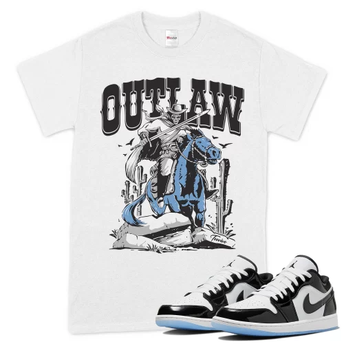 TeeVivo T-Shirt Match Air Jordan 1 Low SE Concord Outlaw – Air Jordan 1 Shirt, AJ1 Shirt
