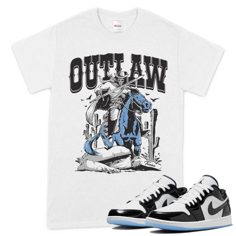 TeeVivo T-Shirt Match Air Jordan 1 Low SE Concord Outlaw – Air Jordan 1 Shirt, AJ1 Shirt