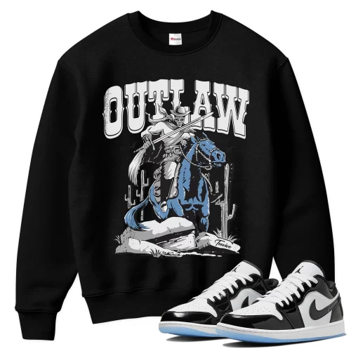 TeeVivo Sweatshirt Match Air Jordan 1 Low SE Concord Outlaw – Air Jordan 1 Sweatshirt, AJ1 Sweatshirt