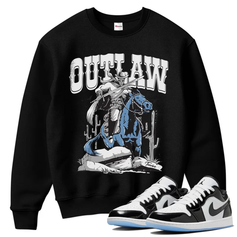TeeVivo Sweatshirt Match Air Jordan 1 Low SE Concord Outlaw – Air Jordan 1 Sweatshirt, AJ1 Sweatshirt