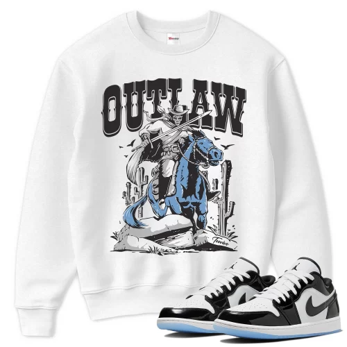 TeeVivo Sweatshirt Match Air Jordan 1 Low SE Concord Outlaw – Air Jordan 1 Sweatshirt, AJ1 Sweatshirt