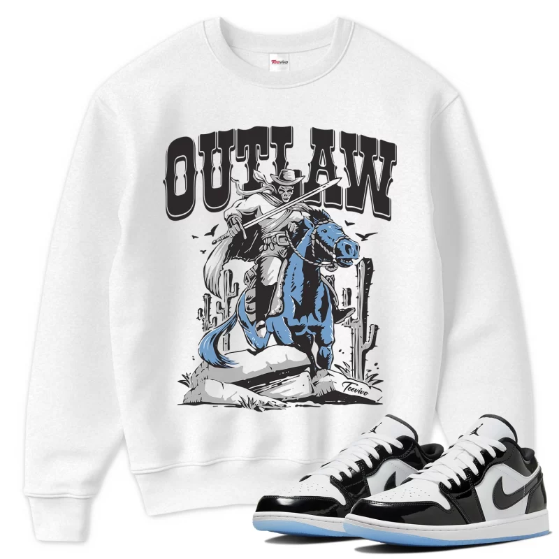 TeeVivo Sweatshirt Match Air Jordan 1 Low SE Concord Outlaw – Air Jordan 1 Sweatshirt, AJ1 Sweatshirt