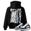 TeeVivo Hoodie Match Air Jordan 1 Low SE Concord Speak no evil – Air Jordan 1 Hoodie, AJ1 Hoodie