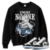TeeVivo Sweatshirt Match Air Jordan 1 Low SE Concord Trust no one – Air Jordan 1 Sweatshirt, AJ1 Sweatshirt