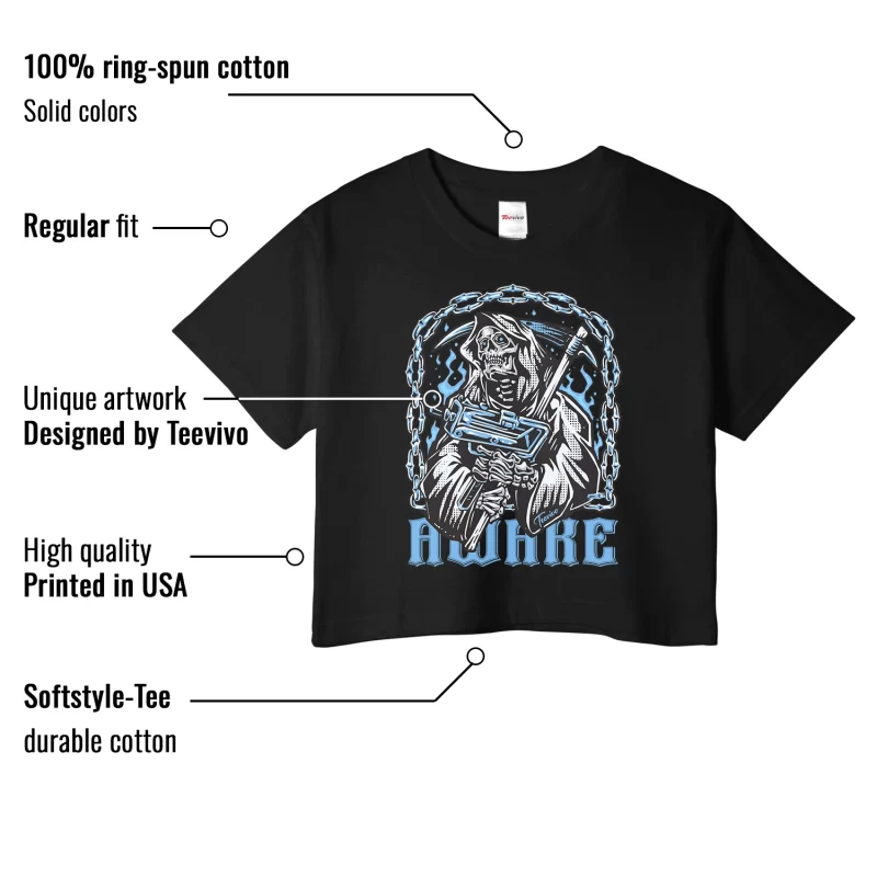 TeeVivo Crop Top Match Air Jordan 1 Low UNC Awake – Air Jordan 1 Crop Top, AJ1 Crop Top