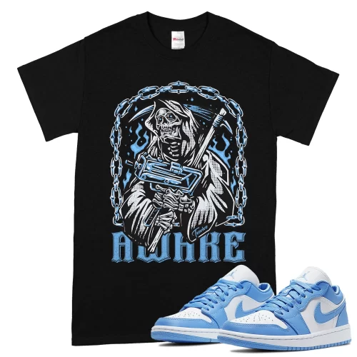 TeeVivo T-Shirt Match Air Jordan 1 Low UNC Awake – Air Jordan 1 Shirt, AJ1 Shirt
