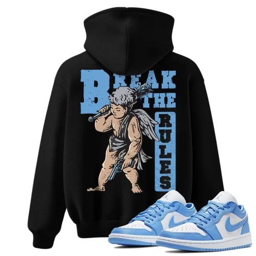 TeeVivo Hoodie Match Air Jordan 1 Low UNC Break the rules – Air Jordan 1 Hoodie, AJ1 Hoodie