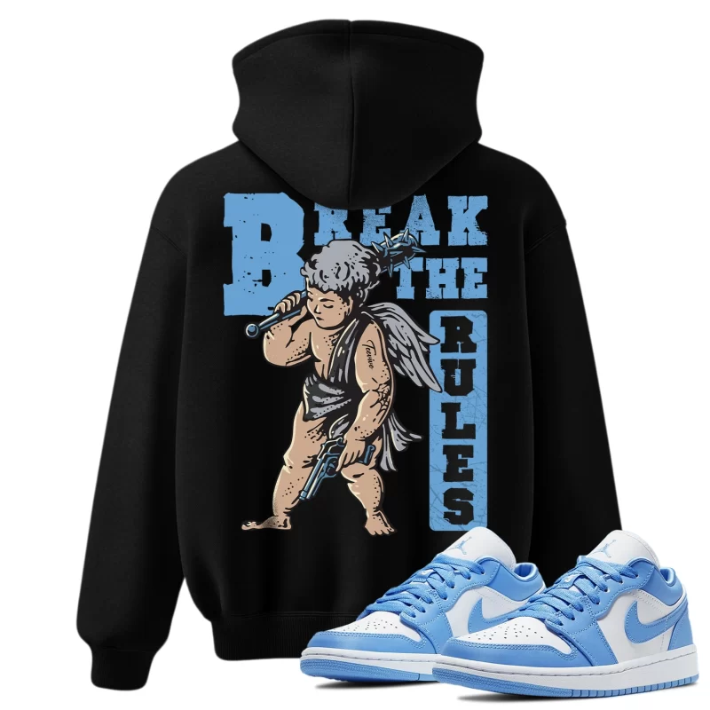 TeeVivo Hoodie Match Air Jordan 1 Low UNC Break the rules – Air Jordan 1 Hoodie, AJ1 Hoodie
