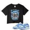 TeeVivo Crop Top Match Air Jordan 1 Low UNC Crime – Air Jordan 1 Crop Top, AJ1 Crop Top