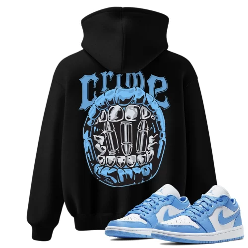 TeeVivo Hoodie Match Air Jordan 1 Low UNC Crime – Air Jordan 1 Hoodie, AJ1 Hoodie
