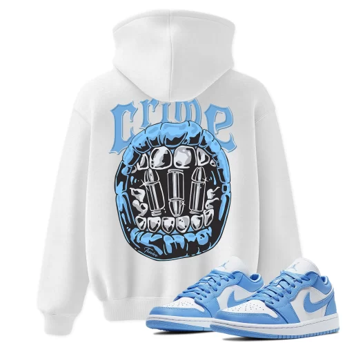 TeeVivo Hoodie Match Air Jordan 1 Low UNC Crime – Air Jordan 1 Hoodie, AJ1 Hoodie